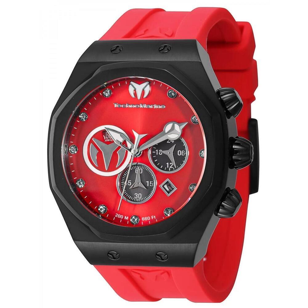 NWT TechnoMarine TM-523003 Reef | Chronograph | Red | Men's Watch